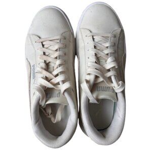 Puma Smash Women's Platform Sneakers beige ivory size 8